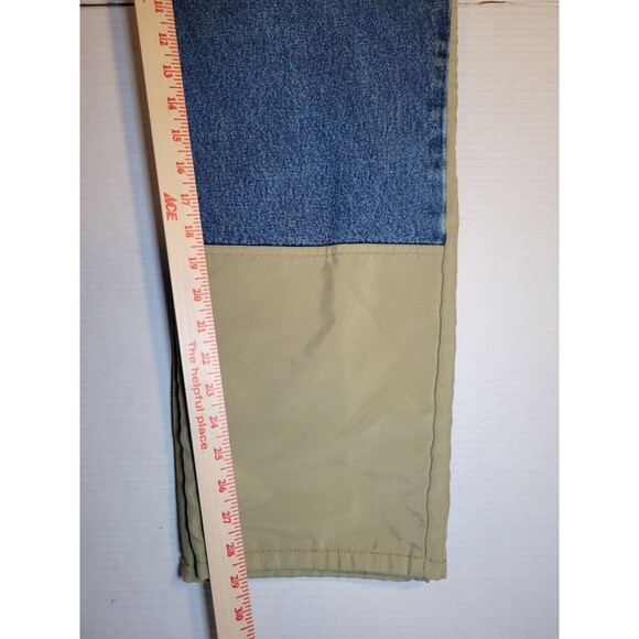 Cabelas Brush Guard Hunting Pants Mens 34x30 Blue Denim 100% Cotton Straight Leg - Picture 11 of 11